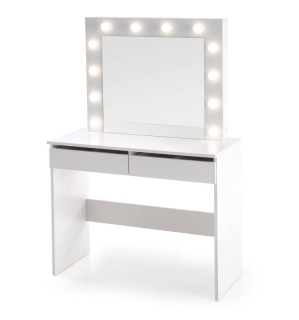 Toaletný stolík, 94cm, biely, HALMAR, HOLLYWOOD