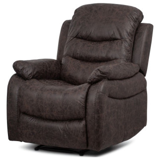 Polohovacie kreslo hnedé vintage látka, TV-4086 BR
