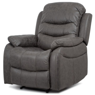 Polohovacie kreslo, sivá, látka, TV-4086 GREY