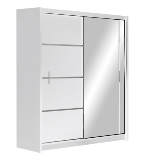 Skriňa, 150cm, kombinovaná, biela, VISTA 150