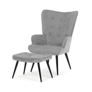 Relaxačné kreslo, sivá zamatová látka, AK-303 GREY2 - posledný kus